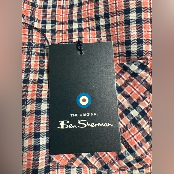 Ben Sherman Kids Red and Blue Plaid Button Down Shirt - Picture 8 of 8
